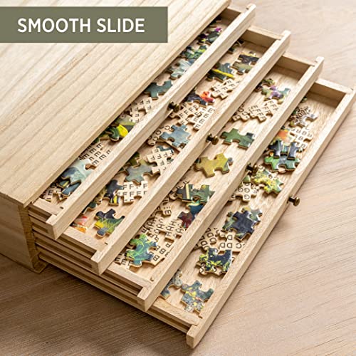 Trieurs puzzle pour le rangement en bois léger avec plateau de tri Becko US - 5