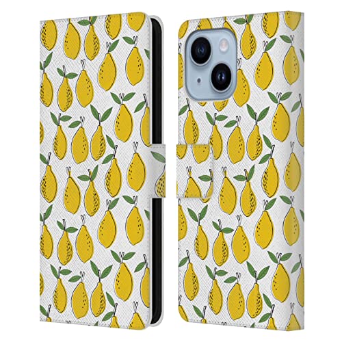Étui portefeuille citrons Andrea Lauren pour iPhone 14 Plus en cuir