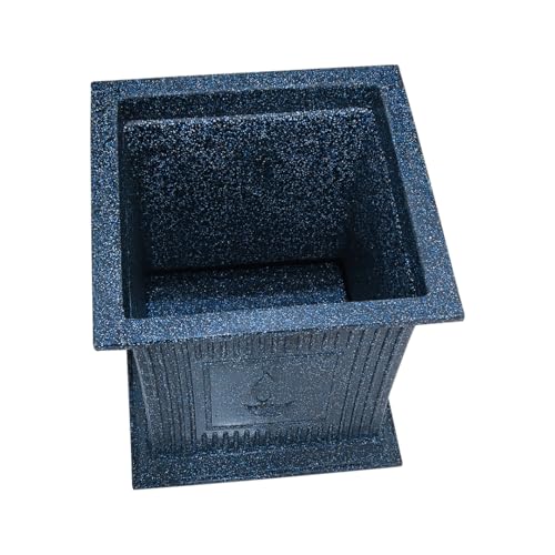 Image of Harshdeep Tulsi Planter - Indoor Outdoor Home Balcony Window Garden Decorative Roto Pot UV Resistant 12 Inch Plant Pot (Midnight Stone)
