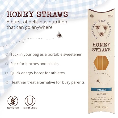 Savannah Bee Company Honey Straws - Pure and All Natural Honey Straw Sticks Made in the USA - Image 4