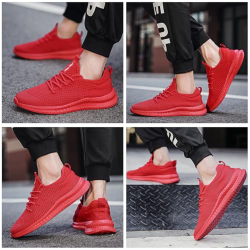 Image of Men Non-Slip Work Shoes Tennis Gym Sneakers Breathable Slip Resistant Lightweight and Comfortable for All-Day Wear Sports and Walking