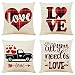 BESPORTBLE 4Pcs Creativo Romantico Amore Federa Casa Cuscino Copre Peluche Federe