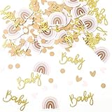 🎉 [Matériaux de Haute Qualité] : Nos confettis sont fabriqués à partir de papier de haute qualité avec des couleurs vives et des lettres dorées brillantes et sont faciles à disperser et à nettoyer. Le matériau est durable, recyclable et réutilisable. Il convient aux baby showers et aux fêtes de révélation du sexe et crée une atmosphère festive.