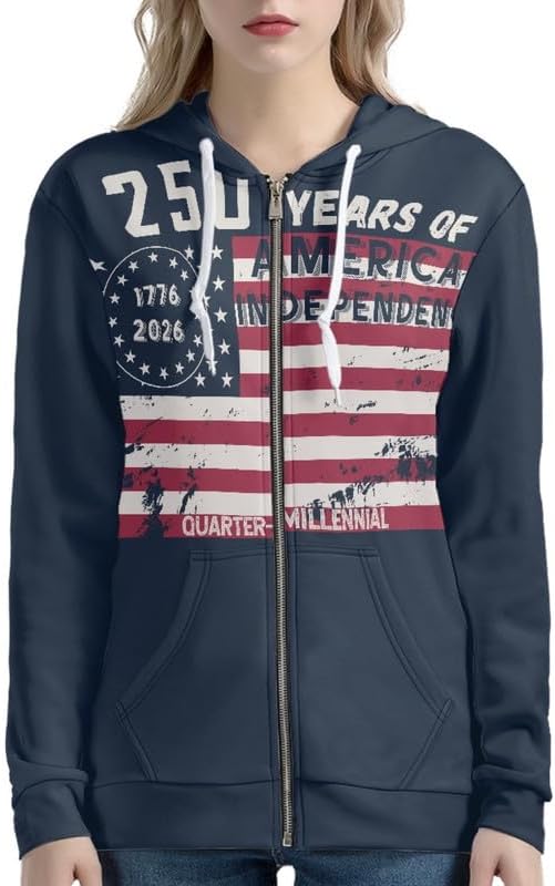 Irisjudy Color Stripes Zip up Hoodies for Women, Monet Art Sport Sweatshirt Women Ladies Hooded Tops for Spring Fall - Image 2