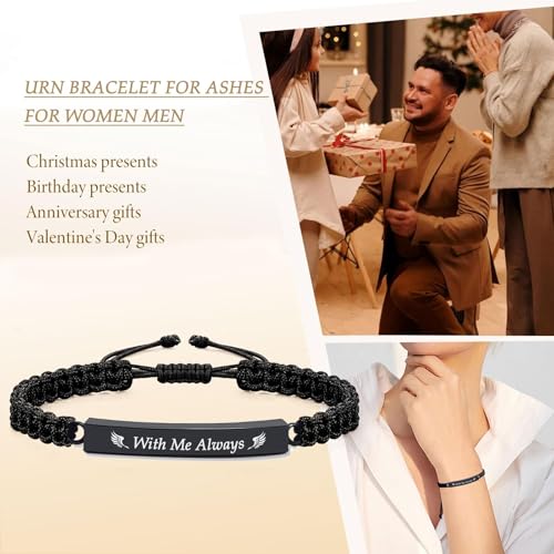 Urn Bracelet for Ashes for Men Women Adjustable Cremation Jewelry Urn Bracelet Bangle for Human Ashes Memorial Keepsake Jewelry2