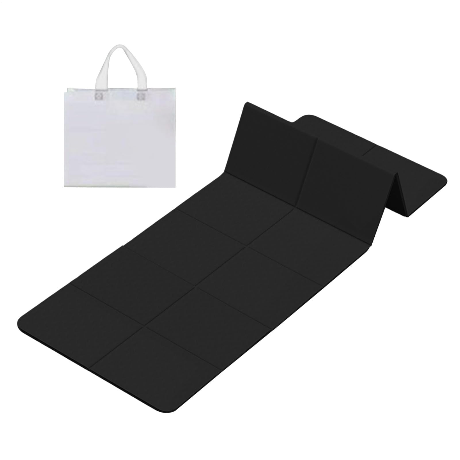 Esterilla de yoga, almohadilla plegable de 6 mm de grosor, resistente al desgarro, con bolsa de almacenamiento para estudio, viajes, picnic y fitness en casa, tapete de ejercicio portátil para