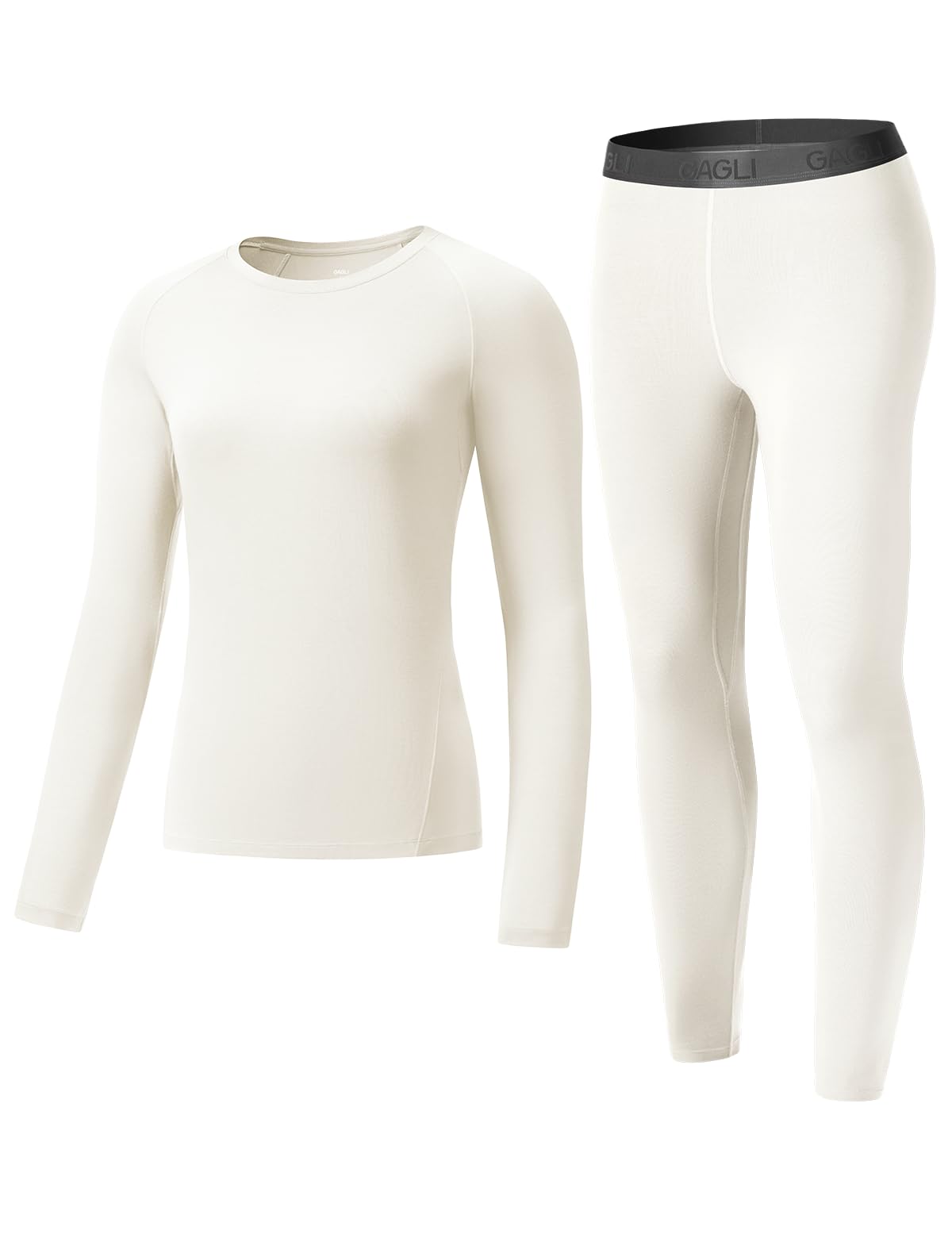 Set di biancheria intima termica da donna, strato di base, ultra morbido, a maniche lunghe, foderato in pile, maglia a maniche lunghe e leggings termici per l'inverno