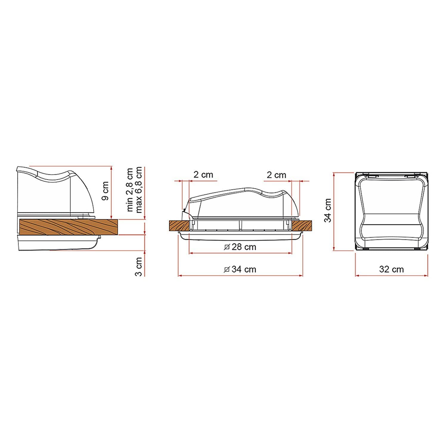Oblò Da Tetto Fiamma Vent Crystal - Design Aerodinamico, Inversione Flusso Aria, Per Camper E Van - Foto 13