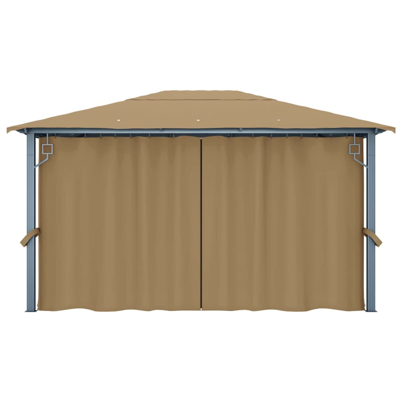 Gazebo con Tenda 400x300 cm Grigio Talpa in Alluminio,Gazebo Pergola con Telo Impermeabile Richiudibile E Struttura Rettangolare in Acciaio Inossidabile Ad Alta Densità, per Arredo Giardino,