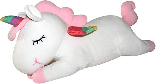 Miniatura 8 de AIXINI - Peluche de unicornio lindo y suave peluche de unicornio Rosado Rosado, Blanco