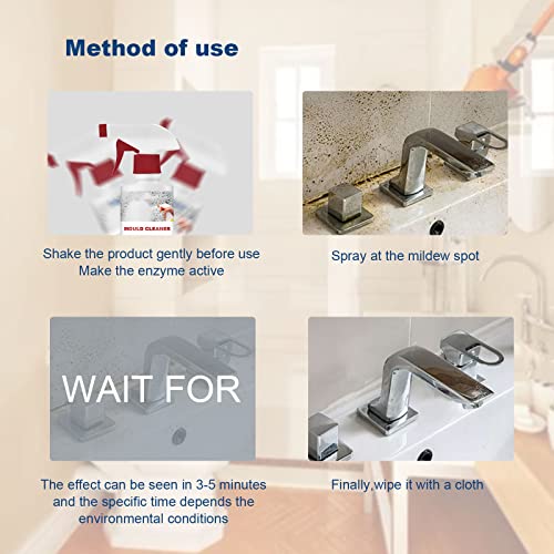 Lpshgk Mildew Cleaner Foam, Mould Cleaner Foam, Mold And Mildew Remover Bathroom Cleaner, Household Mildew Removal Foam Spray, Mildew Deodorant Decontamination Spray (120Ml) #TOP6