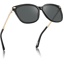 AVAWAY Womens Oversized Polarized Sunglasses UV400, Lightweight Acetate Cat Eye Square with Case, Comfort for Driving