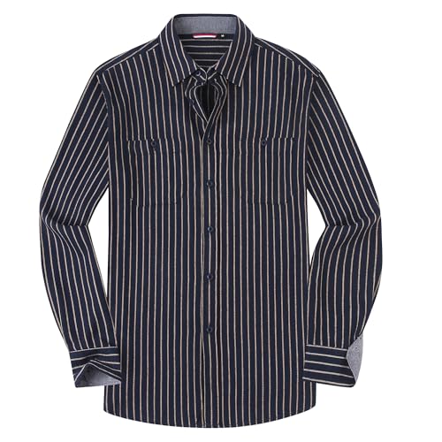 Alex Vando Mens Button Down Shirts Regular Fit Long Sleeve Casual Plaid Flannel Shirt