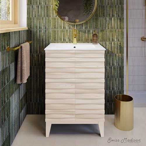 Image of Swiss Madison Cascade 24'' Bathroom Vanity in White