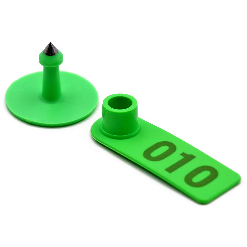 100 étiquettes D'oreille Numérotées Pour Bétail MUALROUS - TPU Durable | 001-100 | Pour Vaches, Chèvres, Porcs