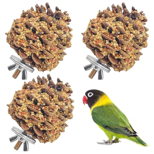 Pine Cone Bird Chew Toys