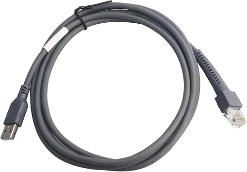 VOTTAN Barcode Scanner USB Cable LS2208/A LI2208 LS4278 STB4278 LI4278 USB to RJ45 Compatible for Motorola Symbol Zebra 2M / 6FT Flatted USB Port