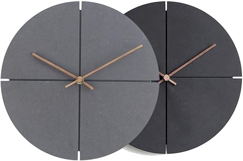 Miniatura 7 de LIUJIU Reloj de pared de 11 pulgadas, moderno, estilo simple, decorativo, reloj de pared, funciona con pilas, silencioso, sin tictac, para sala de