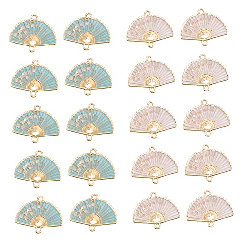 DIYEAH 20 Piezas accesorios de bricolaje joyeria earloop Accesorios de decoración dijes de pendientes de esmalte aros de oro accesorios de joyería DIY encanto colgante aleación