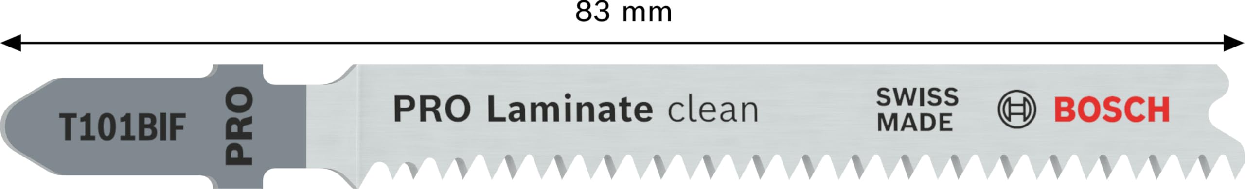 Bosch 2 x PRO Laminate clean T101BIF dekupaj testere bıçağı (parke, kompakt laminat vinil, PVC, uzunluk 83 mm, profesyonel aksesuar dekupaj testere)