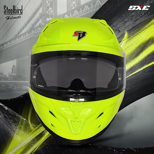 Image of Steelbird SBH-61 SXE Pinlock ISI and Dot Certified Full Face Helmet for Men and Women with Inner Silver Sunshield