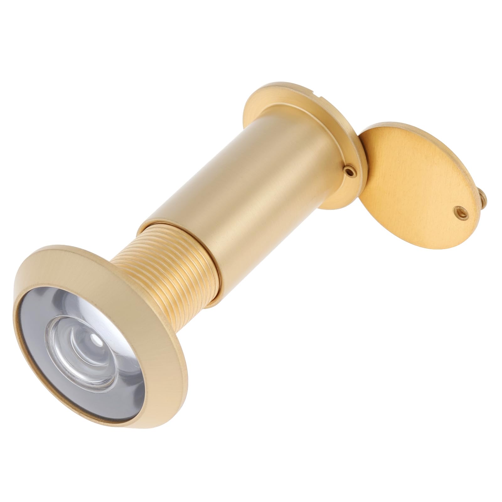 Spioncino per porte, spioncino in ottone a 200 gradi con diametro di 16 mm e copertura per la privacy per porte da 35 a 55 mm (oro)