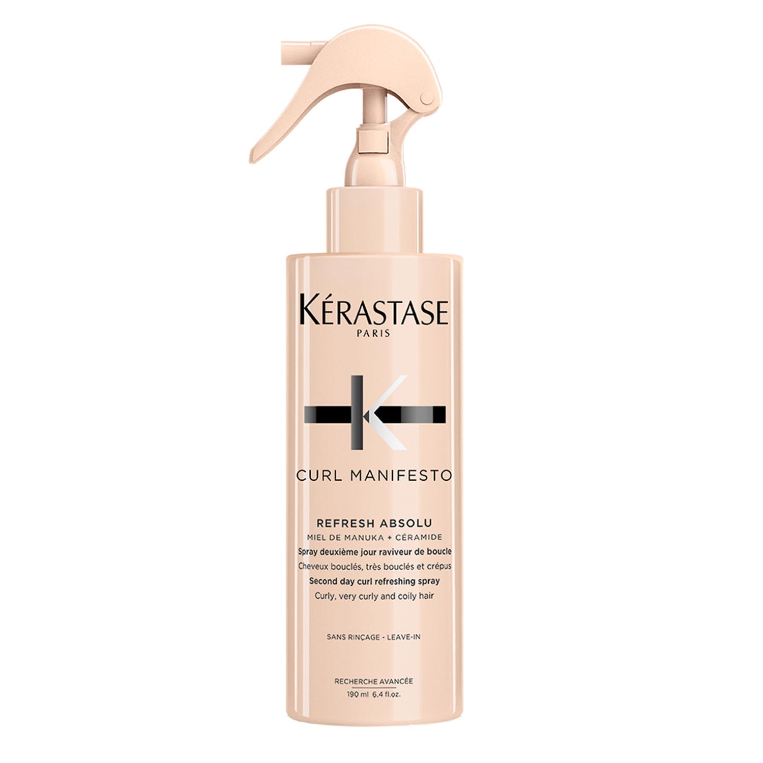 Kérastase, Curl Manifesto, Spray Ravvivatore di Ricci Quotidiano, Per Capelli Ricci, Crespi & Mossi, Refresh Absolute, 190 ml