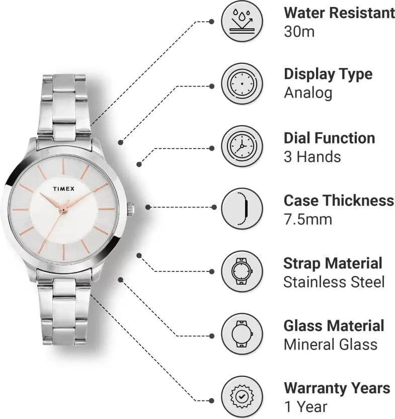 Image of TIMEX Women Analog Silver-TWEL99SMU01