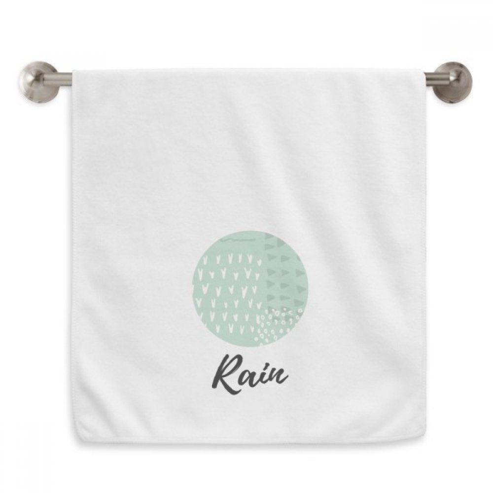 Serviette moelleuse motif plantes vert résumé | Essuie-mains blanc