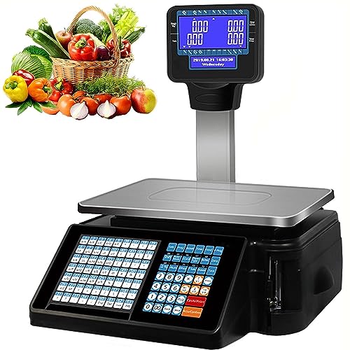 Báscula digital comercial con impresora térmica miniatura 1