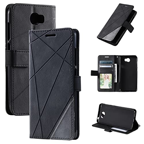  Cover per Huawei Y6 II Compact,Custodia per Huawei Y5II,Custodia in Pelle Custodia per Huawei Y6II Compact LYO-L01 LYO-L21 / Y5 II CUN-L01 CUN-L03 CUN-L23 CUN-L33 Custodia Cover Case Black