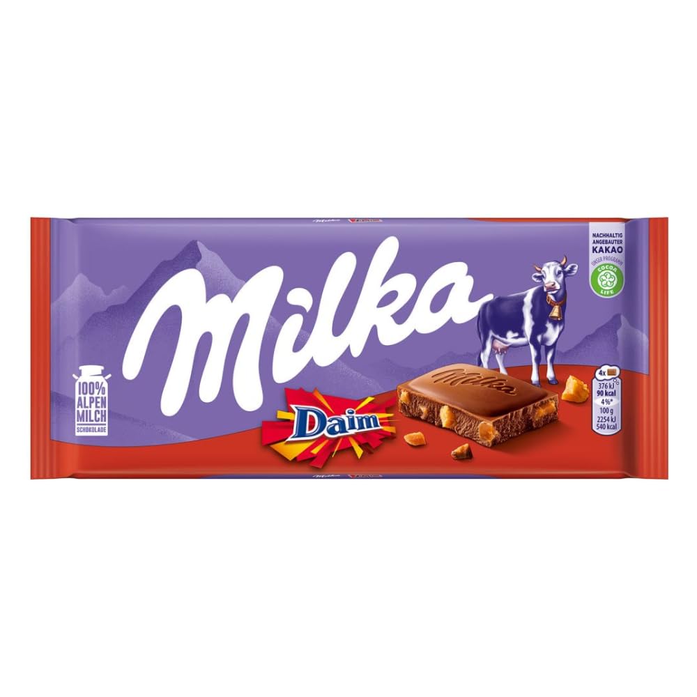 Milka Daim Chocolate Bar, 100 Gram