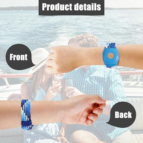 Image of PEUTIER 4pcs Holder for Princess Cruise Medallion, Adjustable Braided Wristband Bracelet for Princess Medallion Holder Accessories Comfortable & Breathable Watch Band fit Men Women
