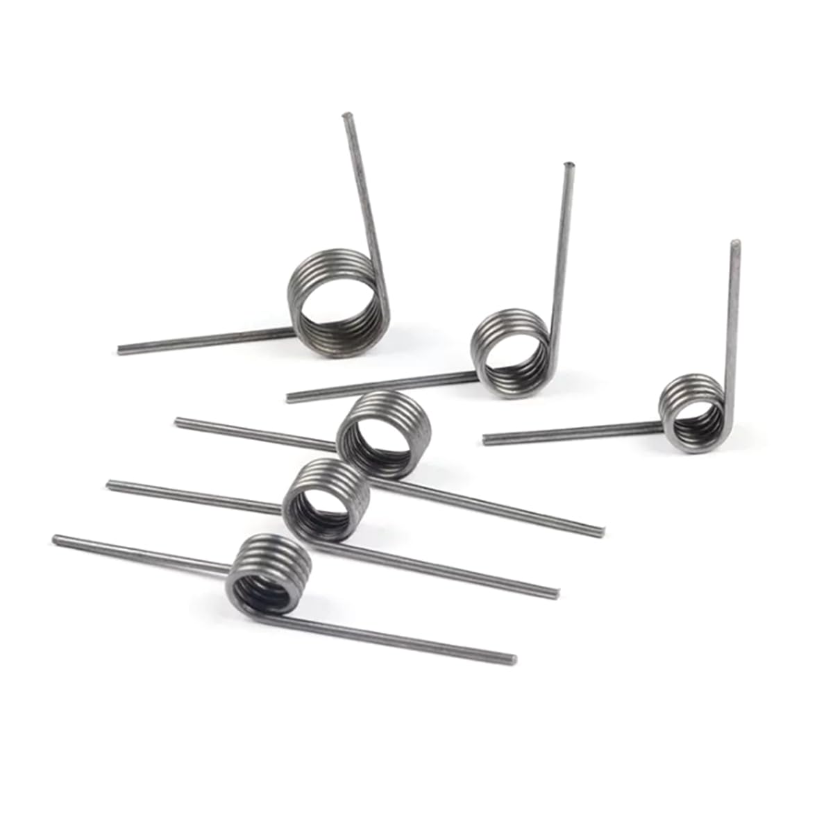 Federn V-Torsionsfeder-Ersatz, Schenkelfedern, rechtsgängig, 1,8x14mm, 3/6/9 Windungen, 60/90/120/180°, 10er-Pack for Heimwerker(1.8x14mm-3 Turns-60°)