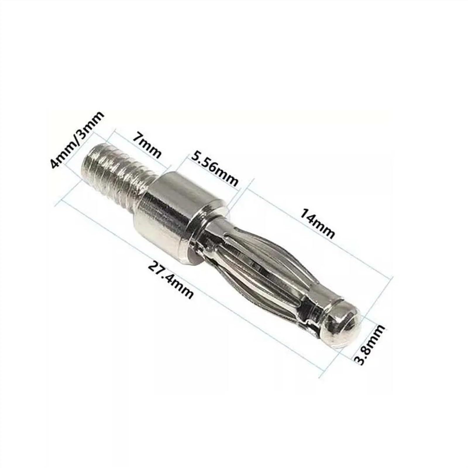 Adapter wtyczki bananowej 4 mm śruba dopasowane złącze do montażu panelowego nieizolowane wtyczki M3/M4 2/5 szt. idealne do projektów DIY i połączeń elektrycznych