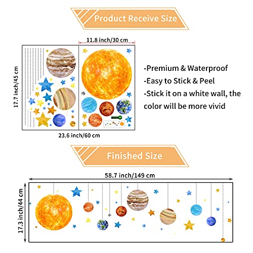 Vinilos Decorativos de Sistema Solar para Pared Niños miniatura 3