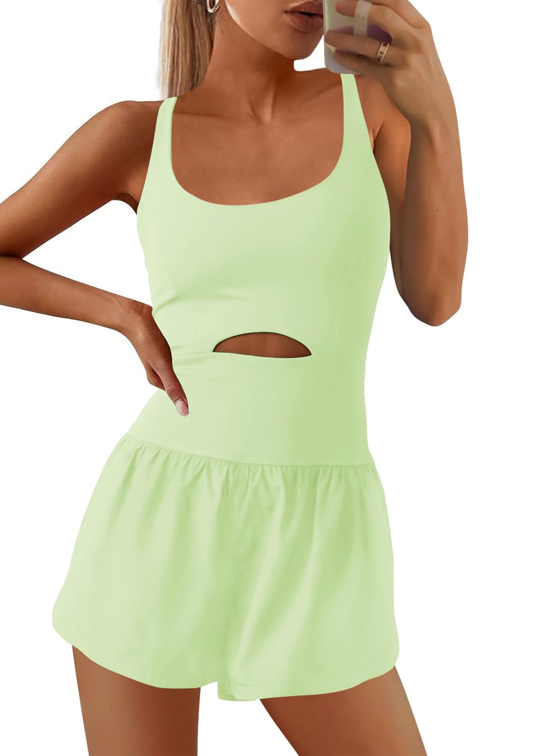 SENSERISE Womens Workout Rompers Athletic Romper Running Onesie One Piece Exercise Jumpsuits Gym Yoga Outfits