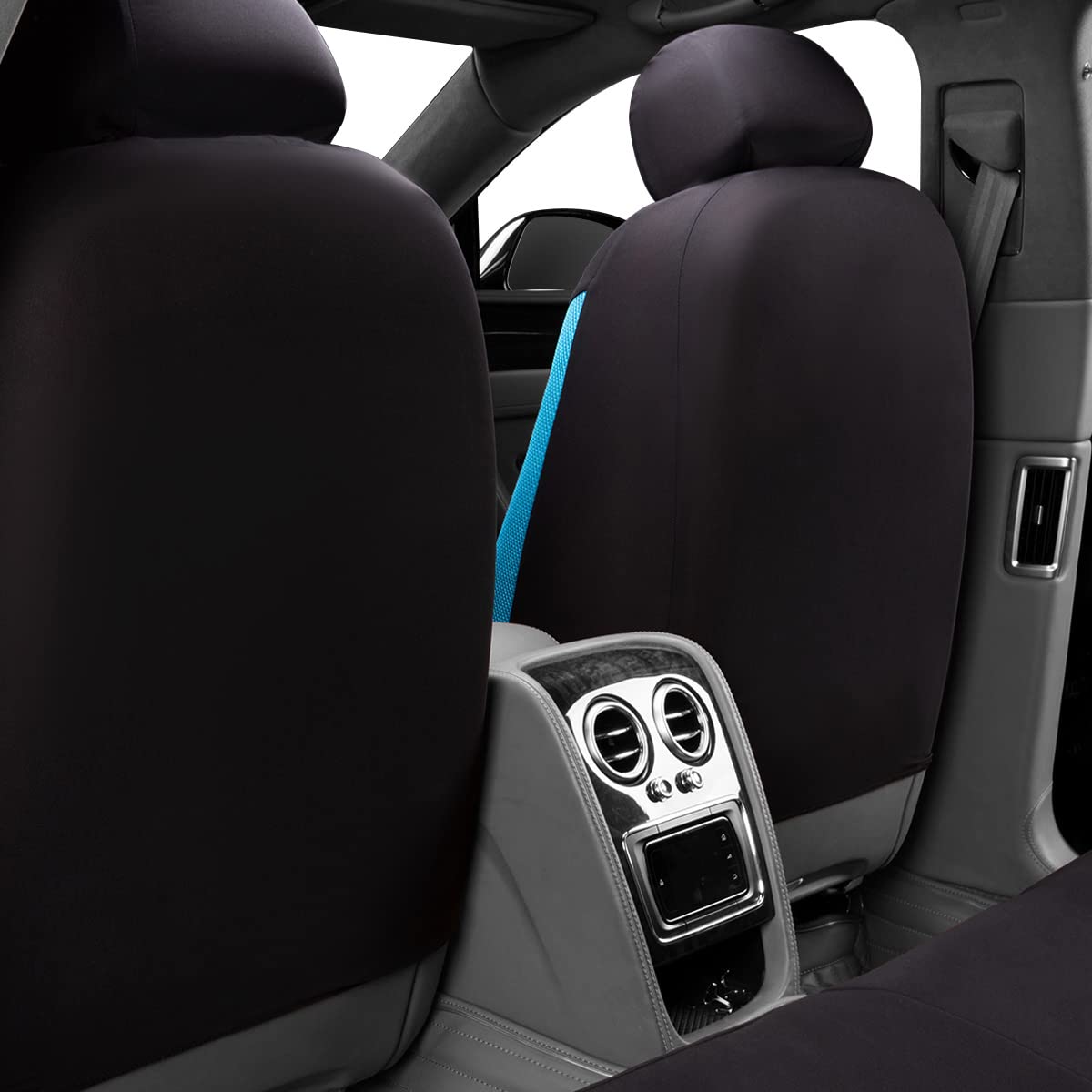 Flying Banner Moda Mariposa Encaje Bordado Fundas de Asiento de Coche(Juego Completo, Azul Menta)