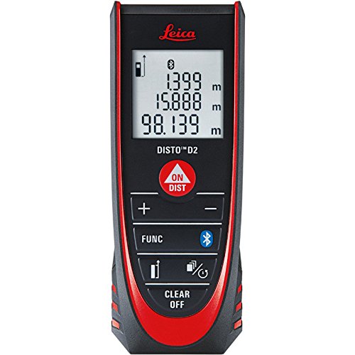 Leica 838725 DISTO D2 330ft Laser Distance Measurer (Bluetooth + Target)