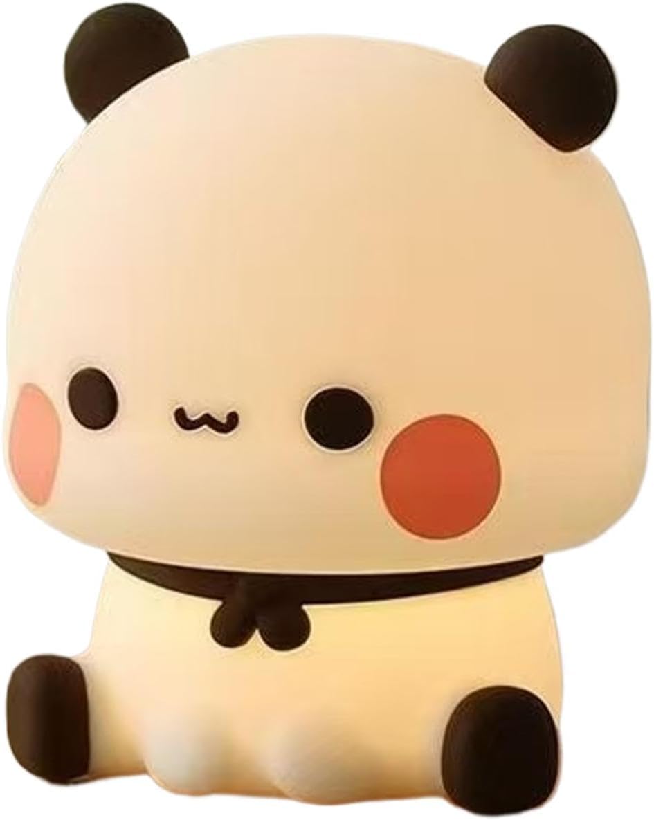 Petrichor Bubu Dudu Night Light Decor, Cute Panda Night Light, LED Panda Squishy, Novelty Animal Touch Night Lamp | 3 Modes Dimmable Kids Girls Nightlight Bedroom Decor