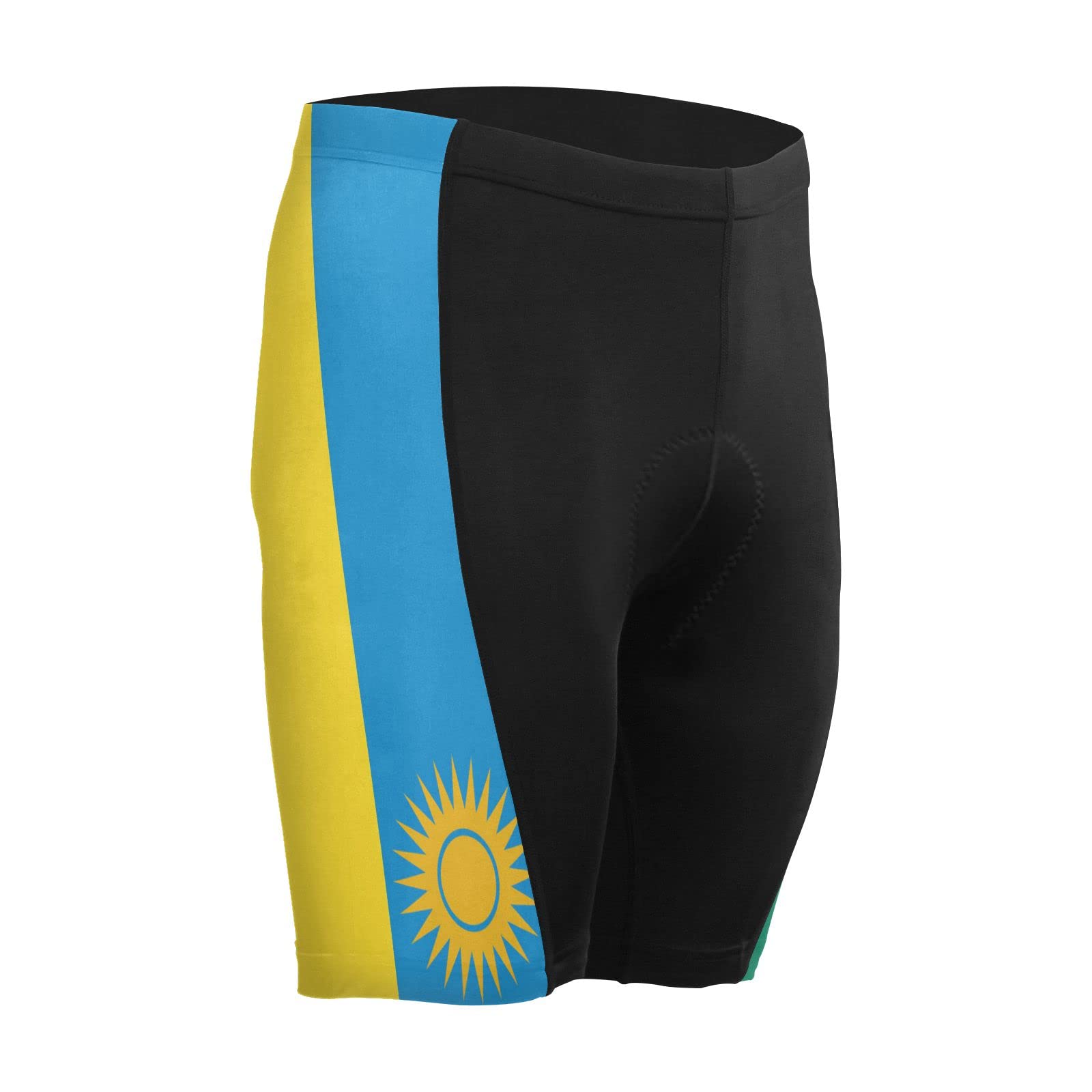 Rwanda Flag Men's Bike Shorts Padded Cycling Bicycle Biking Shorts Tight Multicolor