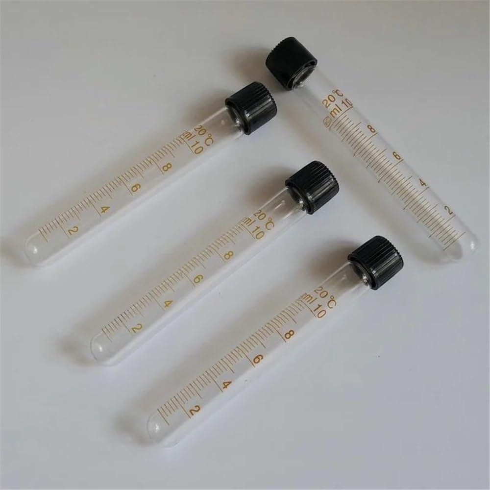 Cristalería de Laboratorio Tamaño disponible Tubo de centrífuga graduado de vidrio con fondo en forma de V: 5 ml, 10 ml, 15 ml, 20 ml, 25 ml, 50 ml Equipado con tapa de rosca(100ml)
