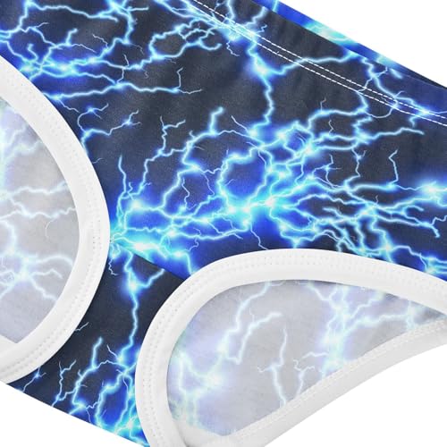 Little Girl Underwear Toddler Panties Kids Undies Lightning Blue Soft Cotton Briefs 2T-8Y4