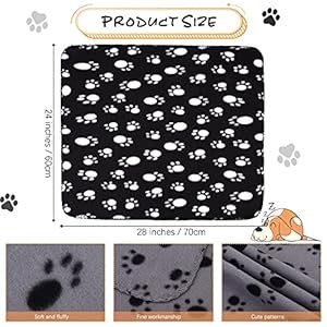  Pedgot-16-Pieces-Puppy-Dog-Blanket-with-Paw-Print-Large-Size-Washable-Soft-Pet-Fleece-Blanket-Sleep-Mat-Bed-Covers-for-Small-Medium-Pet-Dog-Cat