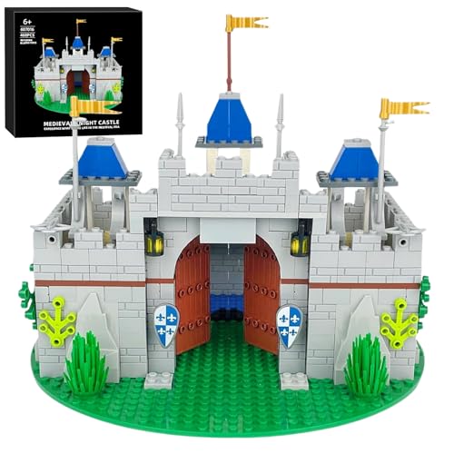 Usoway Medieval Knight Castle Building Blocks Set,Comes with 12 Knights Figures,Compatible with Lego Medieval Town Square Toys,for Adult and Children...