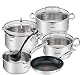 Tefal A859S8 9-teiliges Induktions-Topfset mit Glasdeckel