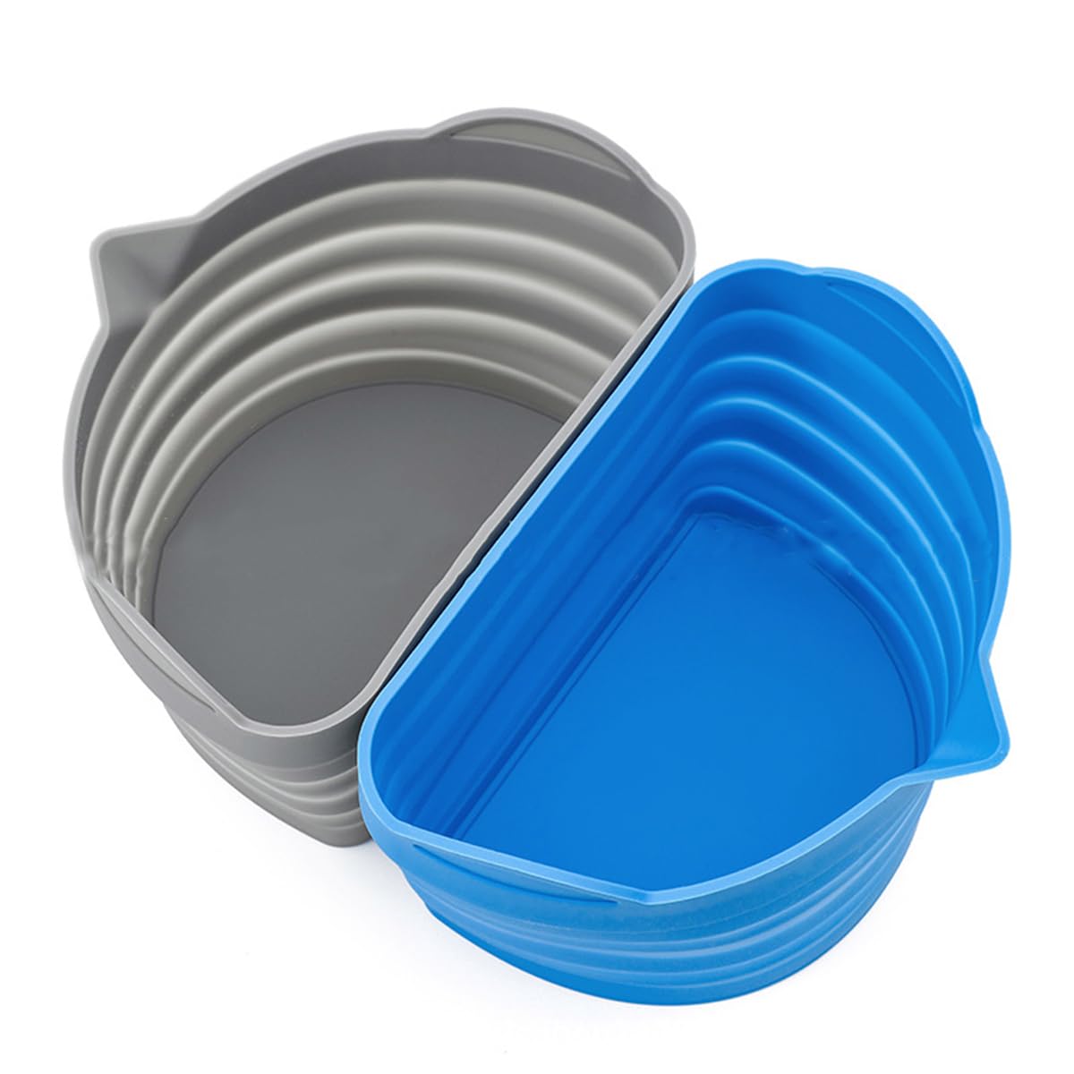 ZONADAH Silicone Slow Cooker Divider Liners Resuable Leakproof Cooking Liner for 6-8 Quart Pot Slow Cookers Kitchen Accessories Dishwasher Safe Cooking Liner (Grey Blue)