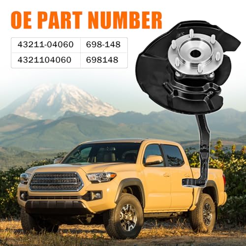 ArbDicco 698-148 Front Right Steering Knuckle Assembly Compatible with Toyota Tacoma 4WD 2005-2023, Passenger Side Spindle Knuckle w/Wheel Bearing Hub, 698148 43211-04060 by ArbDicco - Image 3