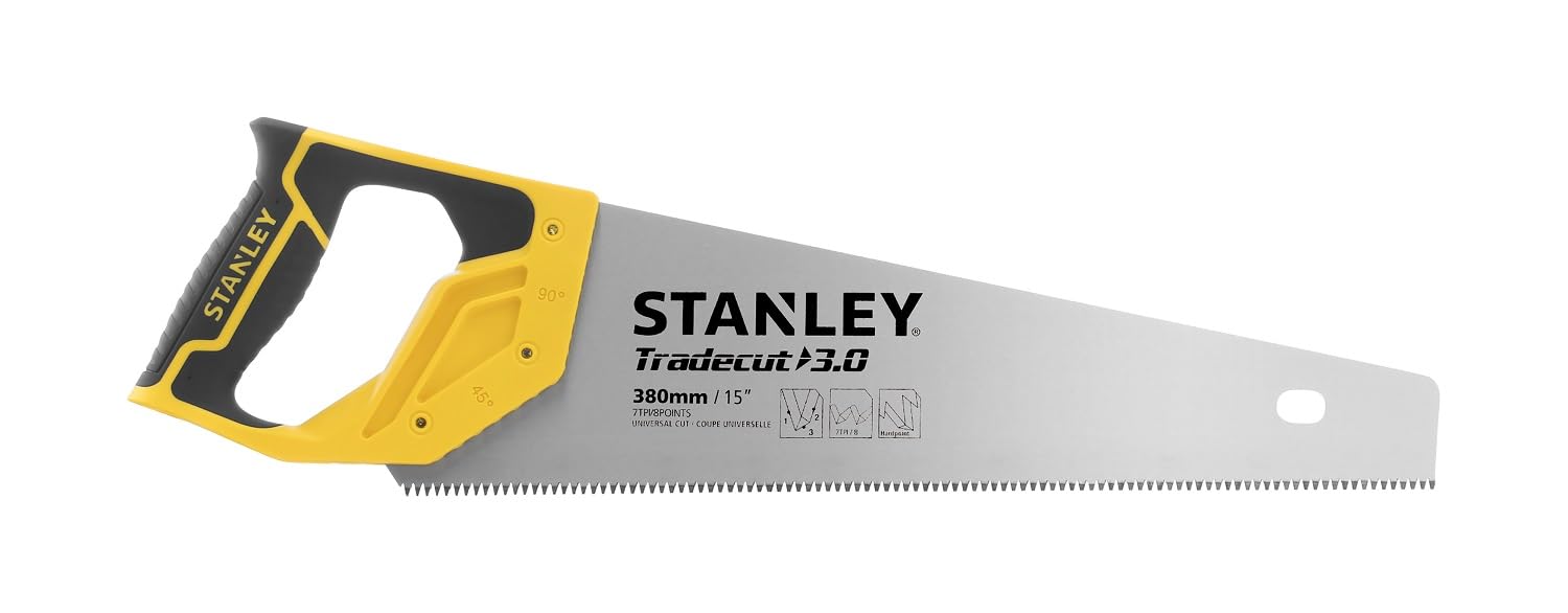(Lot de 10) Stanley Trade Cut 3.0 universel Cut Scie à main 7 rapide de coupe de qualité commerciale Scie à bois