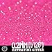 LEOBRO Pink Glitter, 150g/5.29oz Iridescent Hot Pink Fine Glitter for Crafts, Resin, Nail Body, Valentine Decorations, 0.2MM